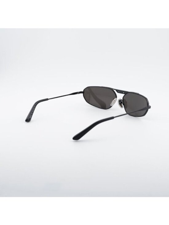 Balenciaga BB0245S 001 Sunglasses Grey Geometric Frame, Grey Lenses main image 8